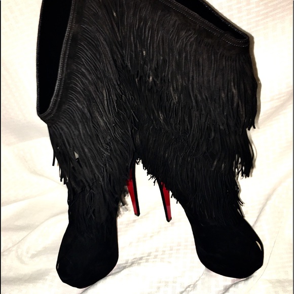 BNIB Christian Louboutin Highness Tina Fringe Boots* 20th Anniversary Edition 👠 - Picture 8 of 16